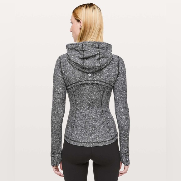 SOLD Lululemon Hooded Define Jacket *Nulu in Luminesce Splatter White Black - Picture 2 of 8